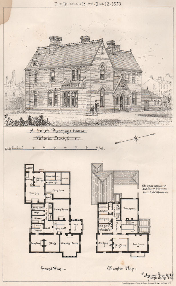 St. Leuke's Parsonage House, Victoria Docks. E; Giles & Game, Architect 1873